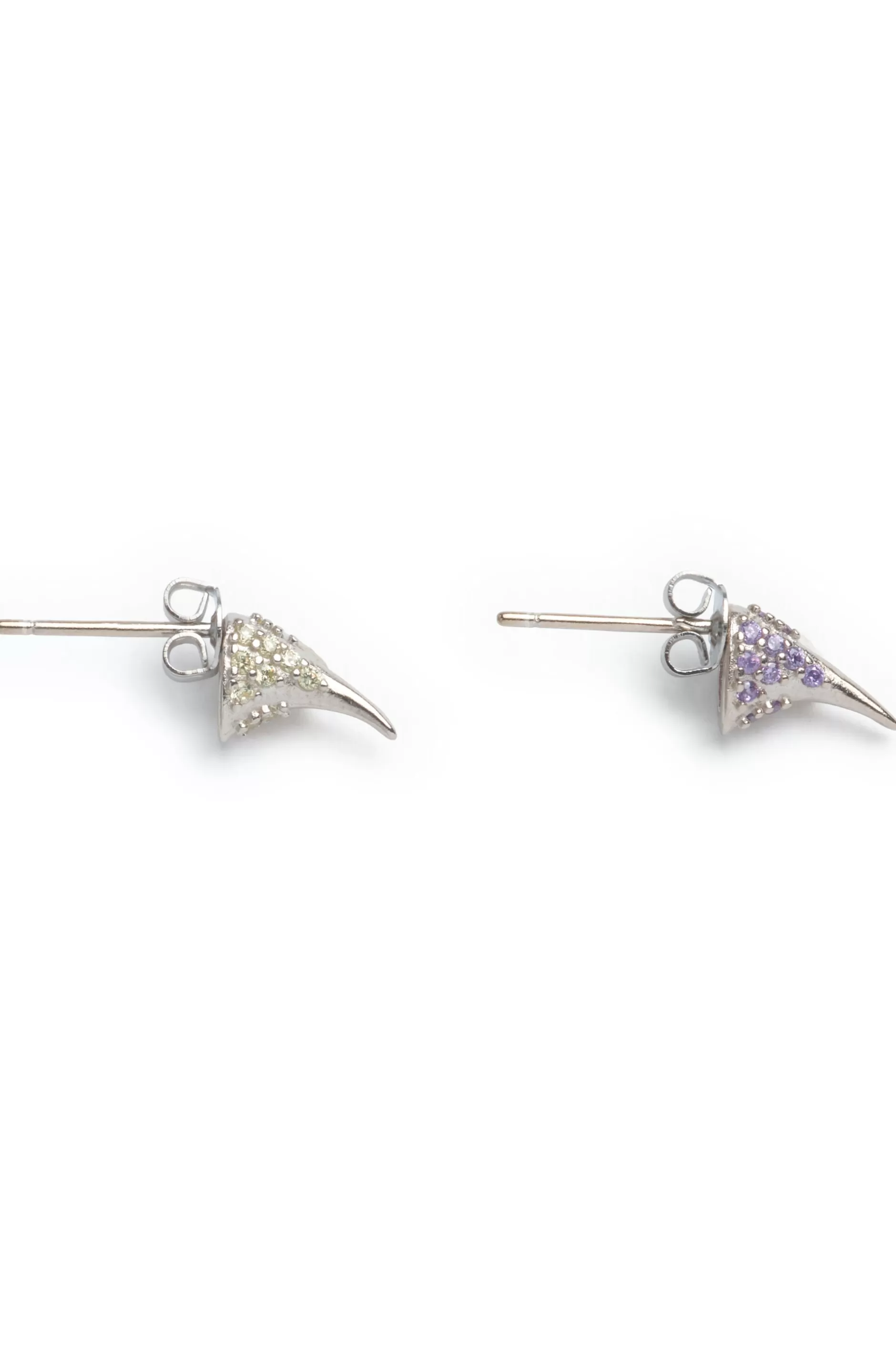 AMETHYST SOFT YELLOW RHINESTONE HORN STUDS | Collina Strada Shop