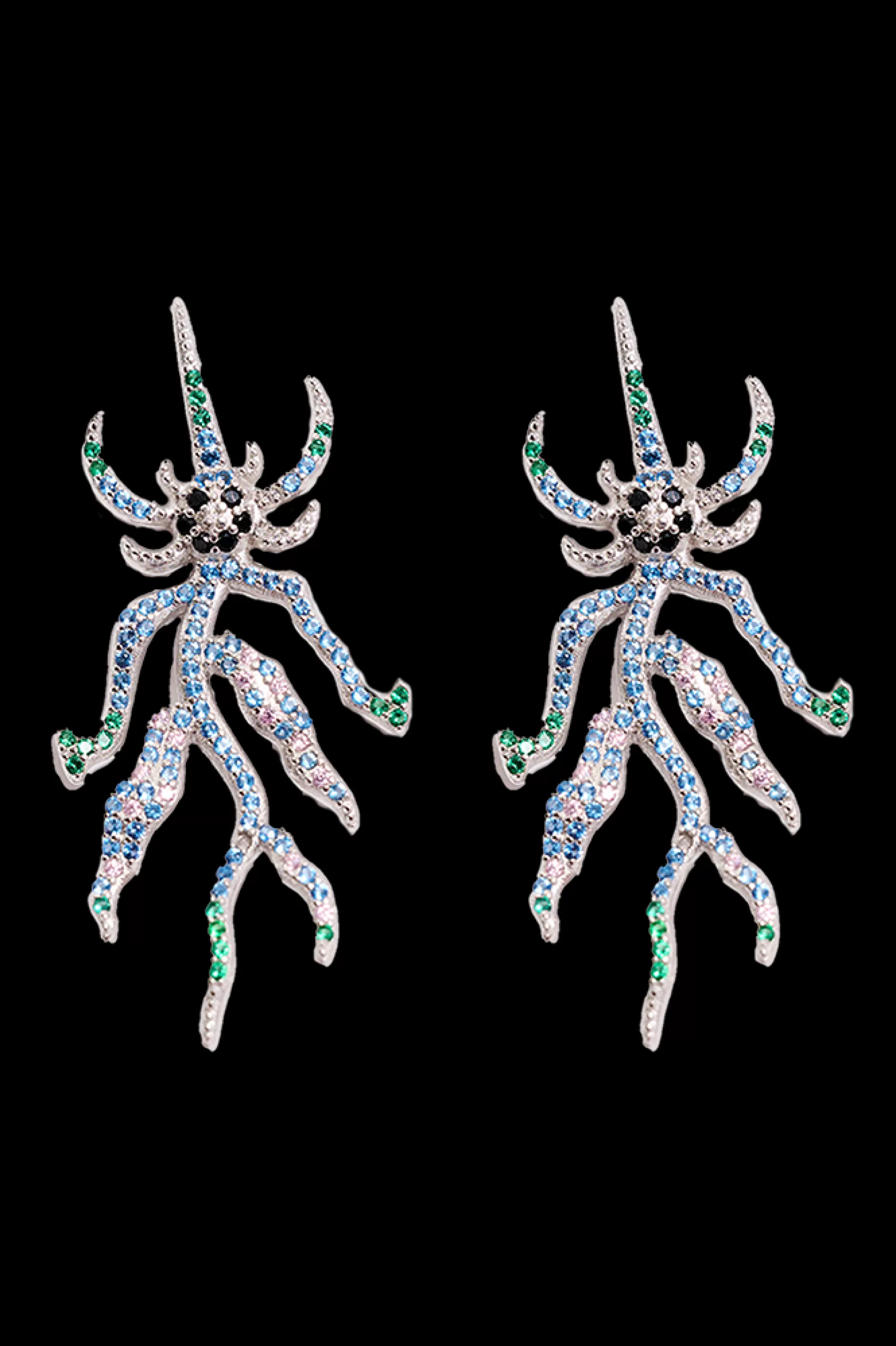 AQUAMARINE SPIKE MONSTER EARRING | Collina Strada Discount