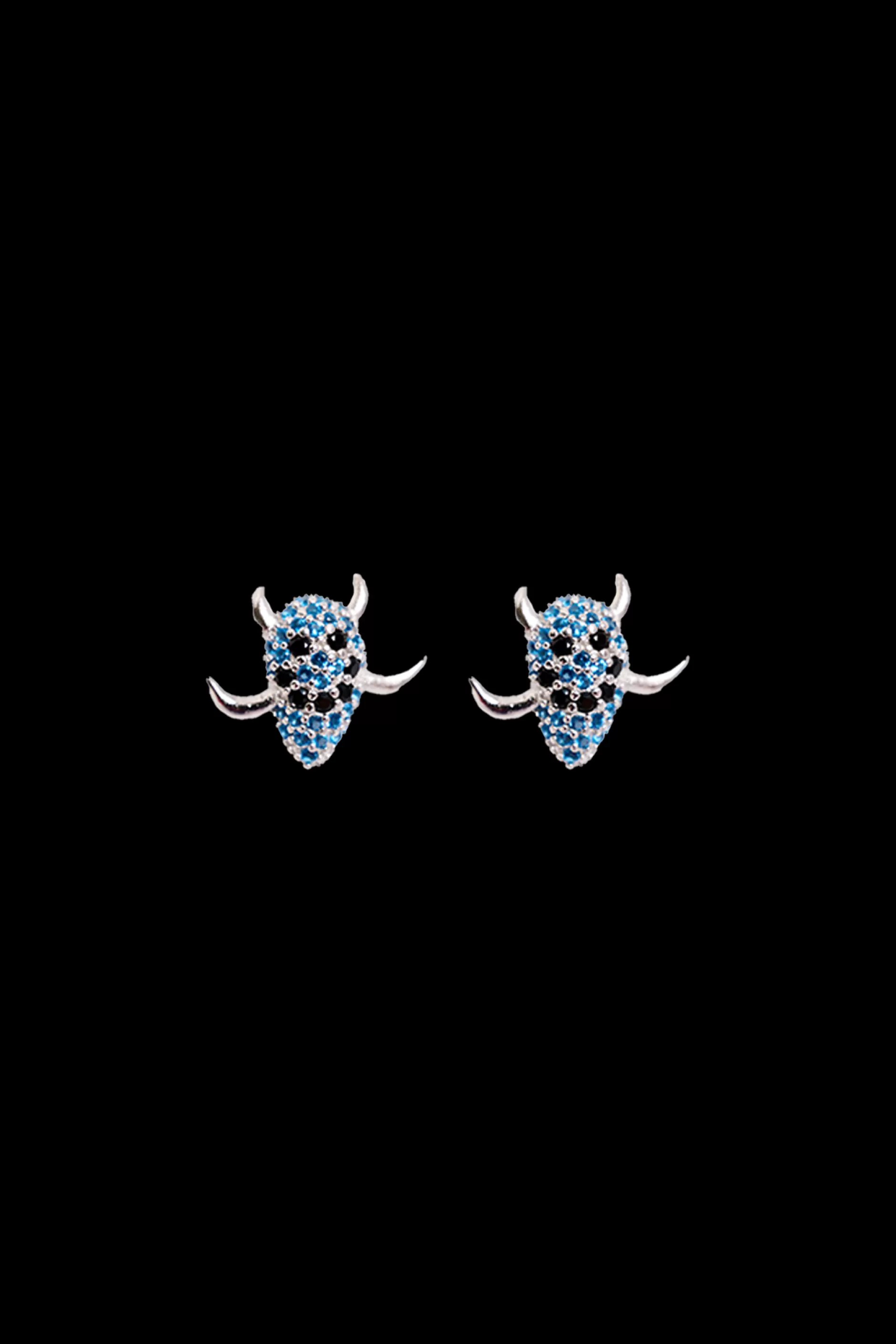 AQUAMARINE SPIKE MONSTER STUDS | Collina Strada Discount