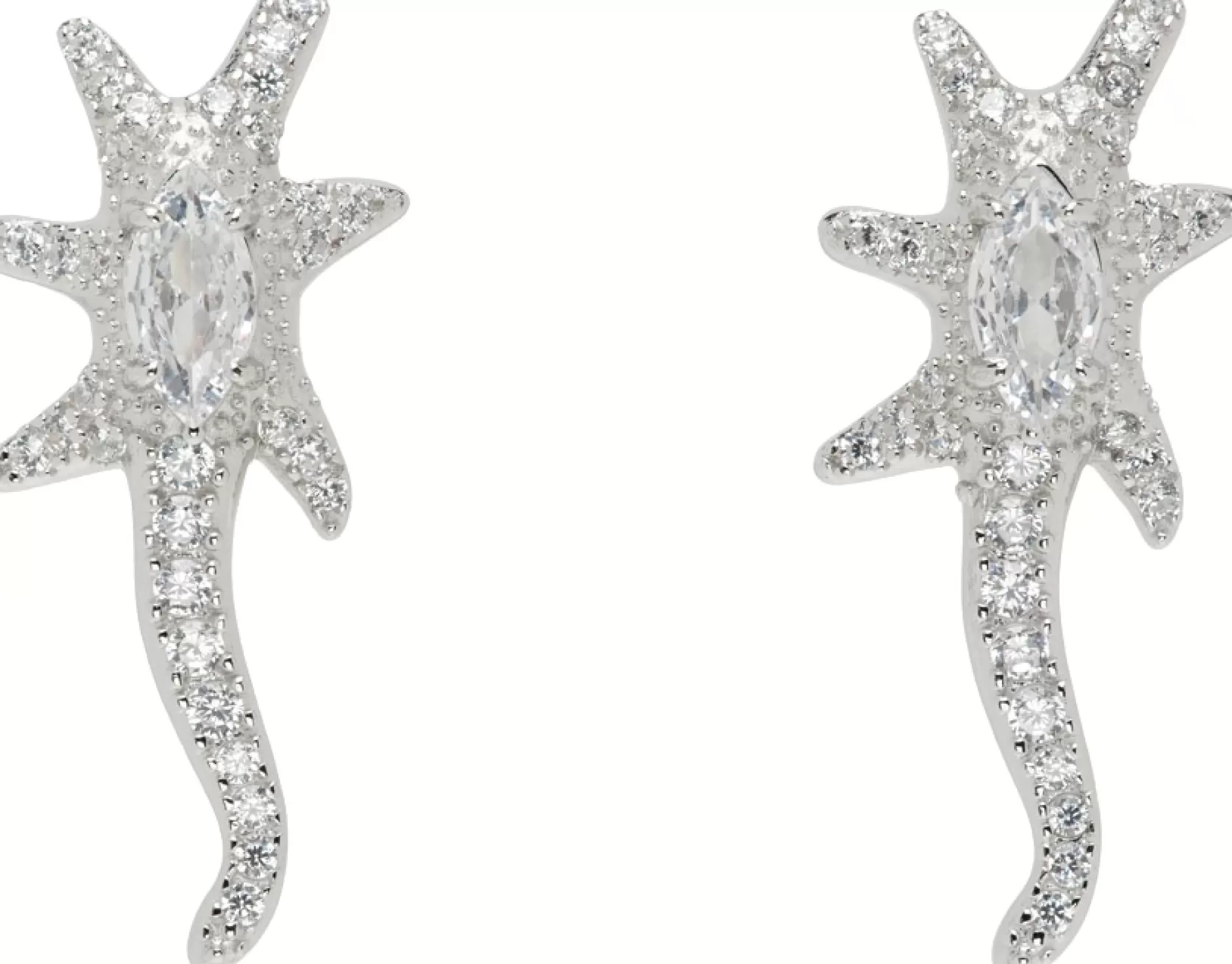 CRYSTAL CLEAR STAR TRAIL EARRINGS | Collina Strada Cheap