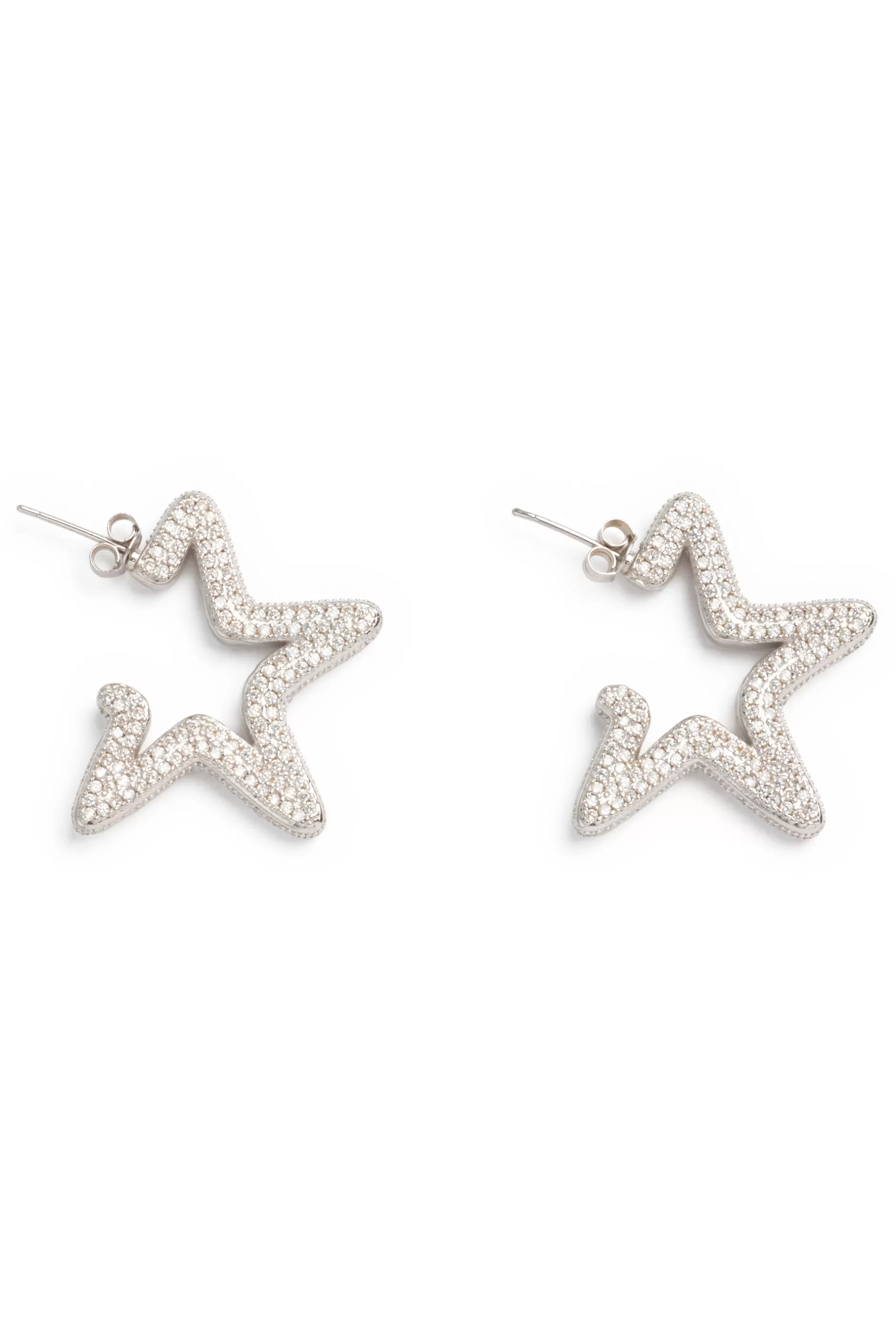 CRYSTAL CLEAR SUPER STAR HOOPS | Collina Strada Cheap