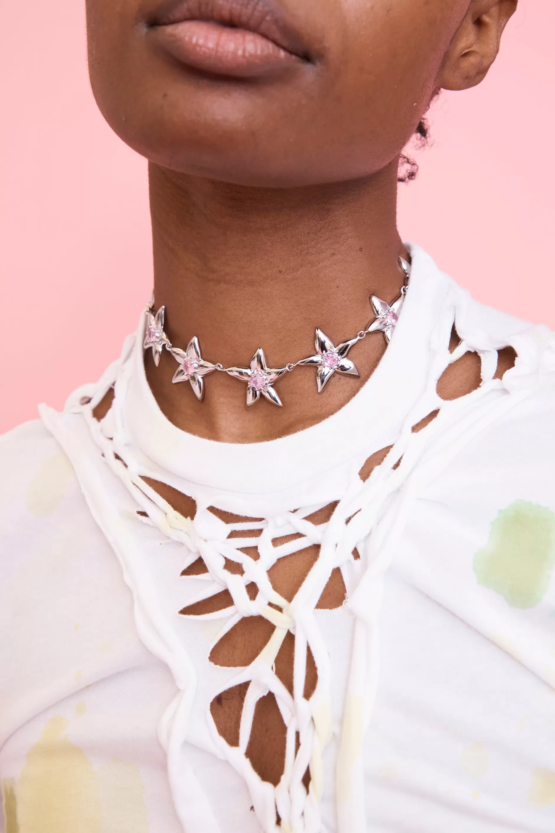 CRYSTAL CLEAR SUPER STARLINK NECKLACE | Collina Strada Best