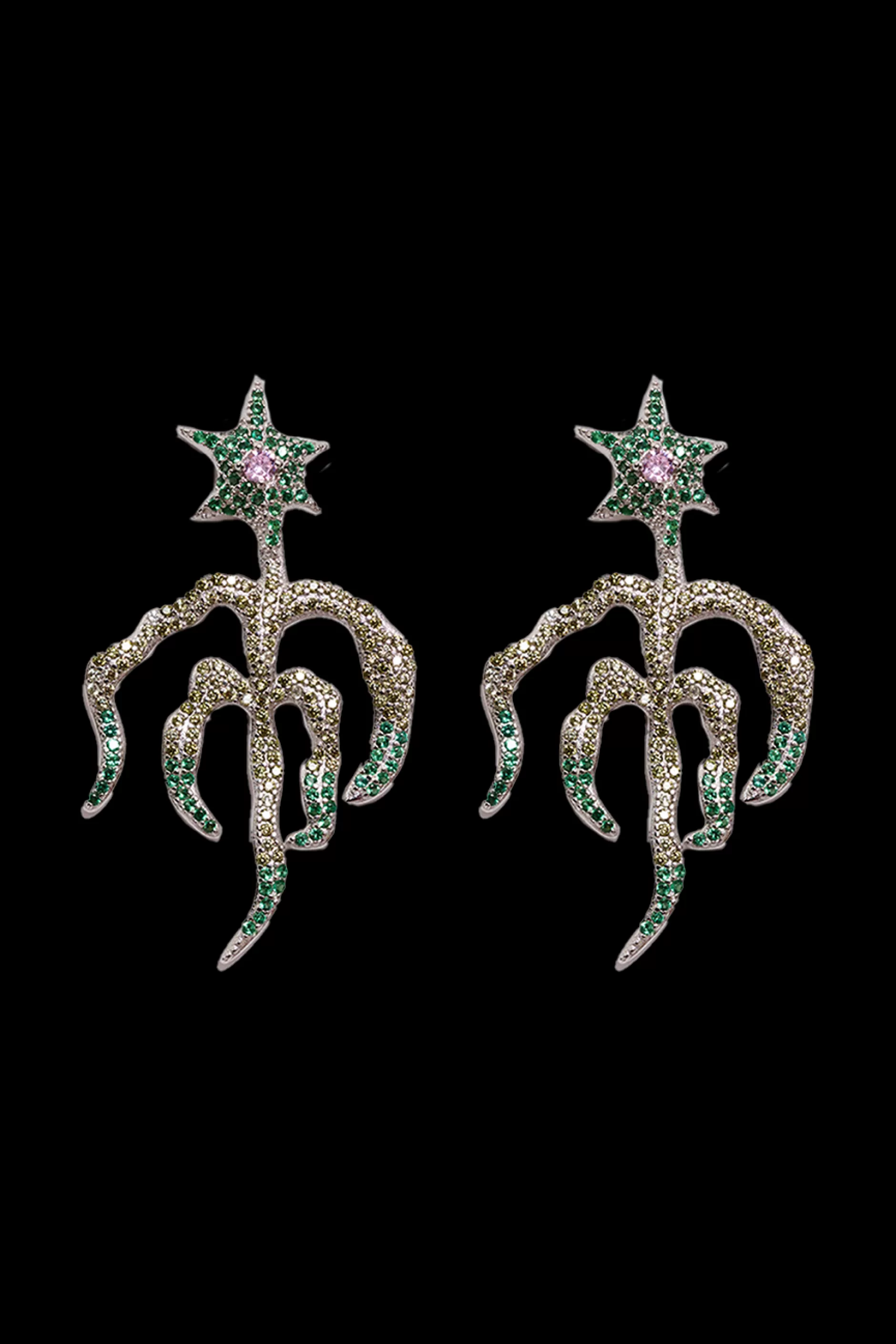 EMERALD STARBURST EARRING | Collina Strada Shop