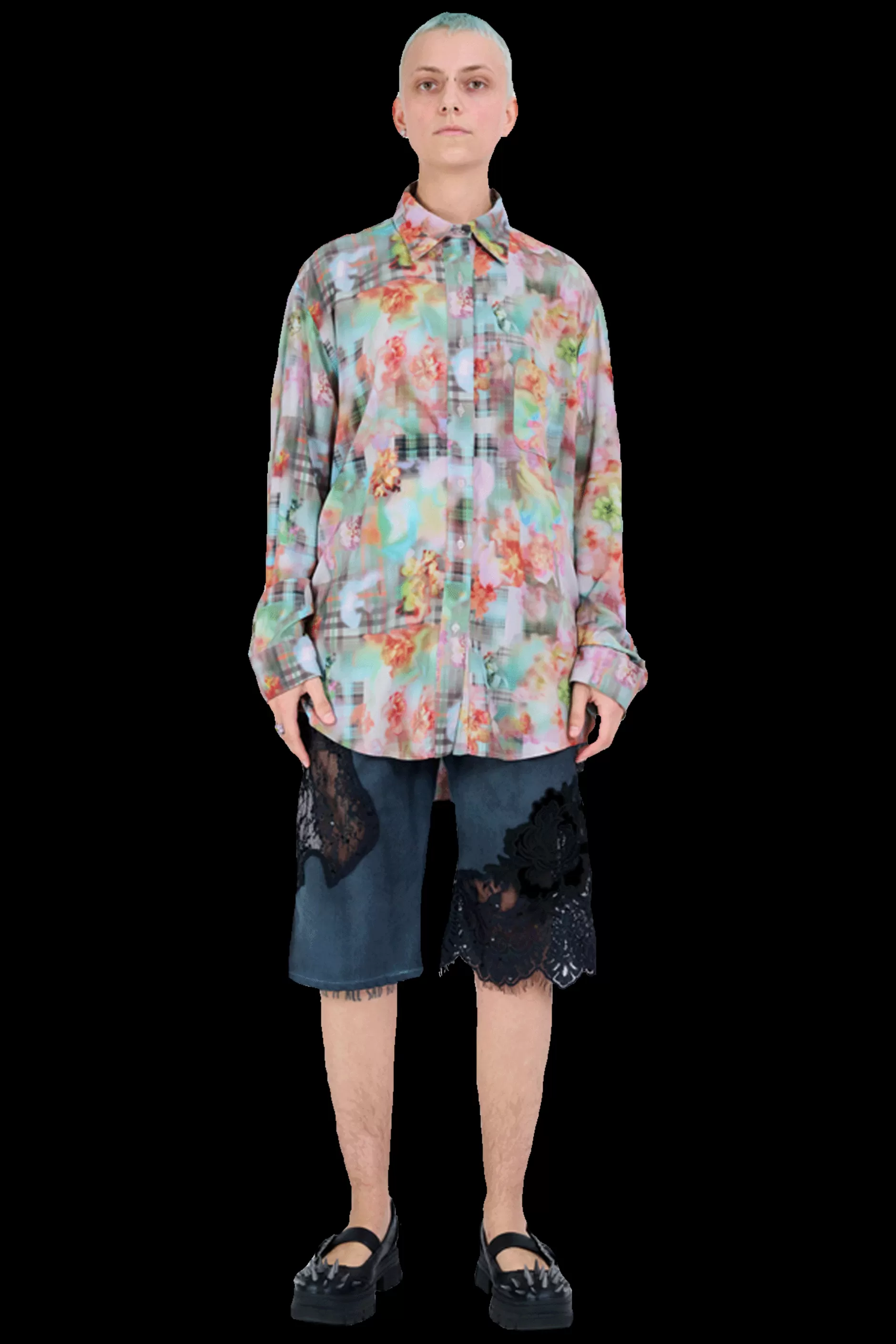 GARDEN BLUR CONVENTION BUTTON UP | Collina Strada Discount