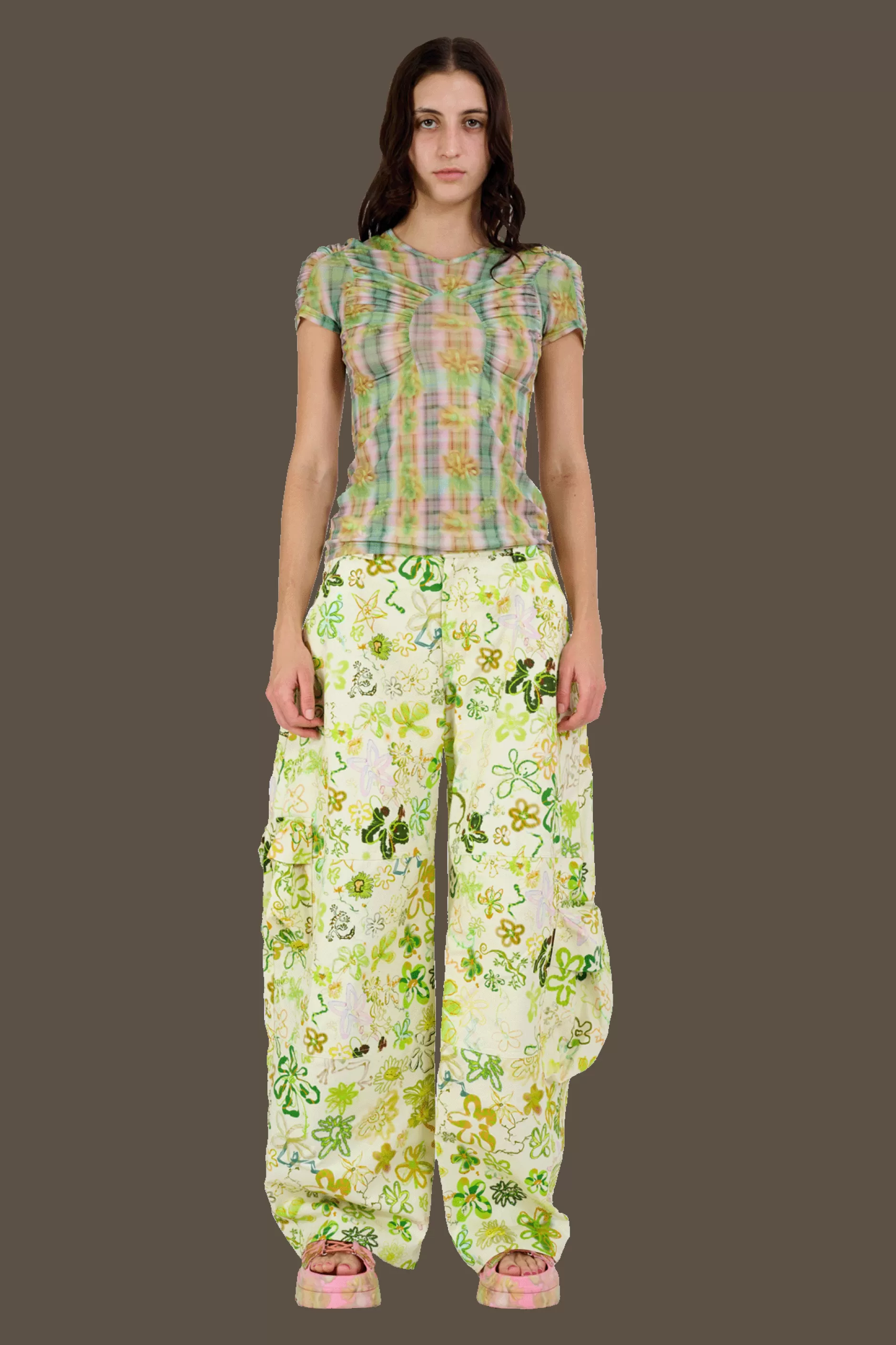 GECKO DOODLE LAWN CARGO PANT | Collina Strada Fashion