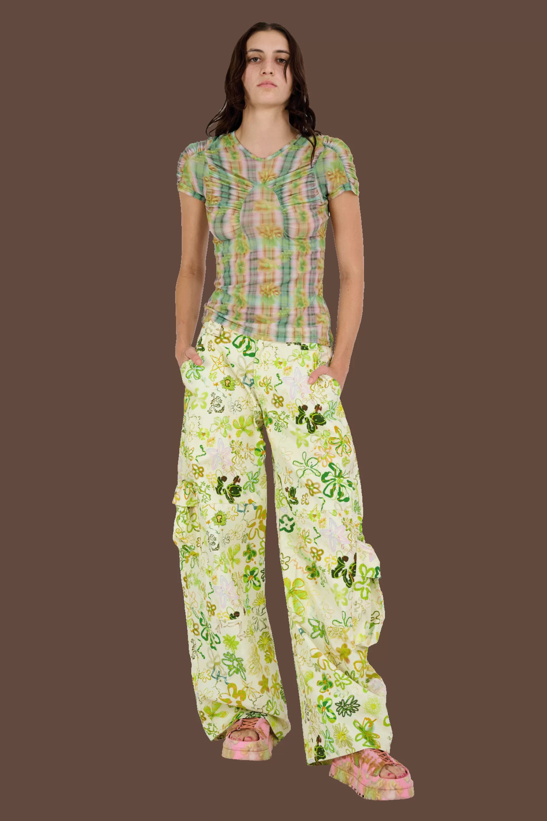 GECKO DOODLE LAWN CARGO PANT | Collina Strada Fashion