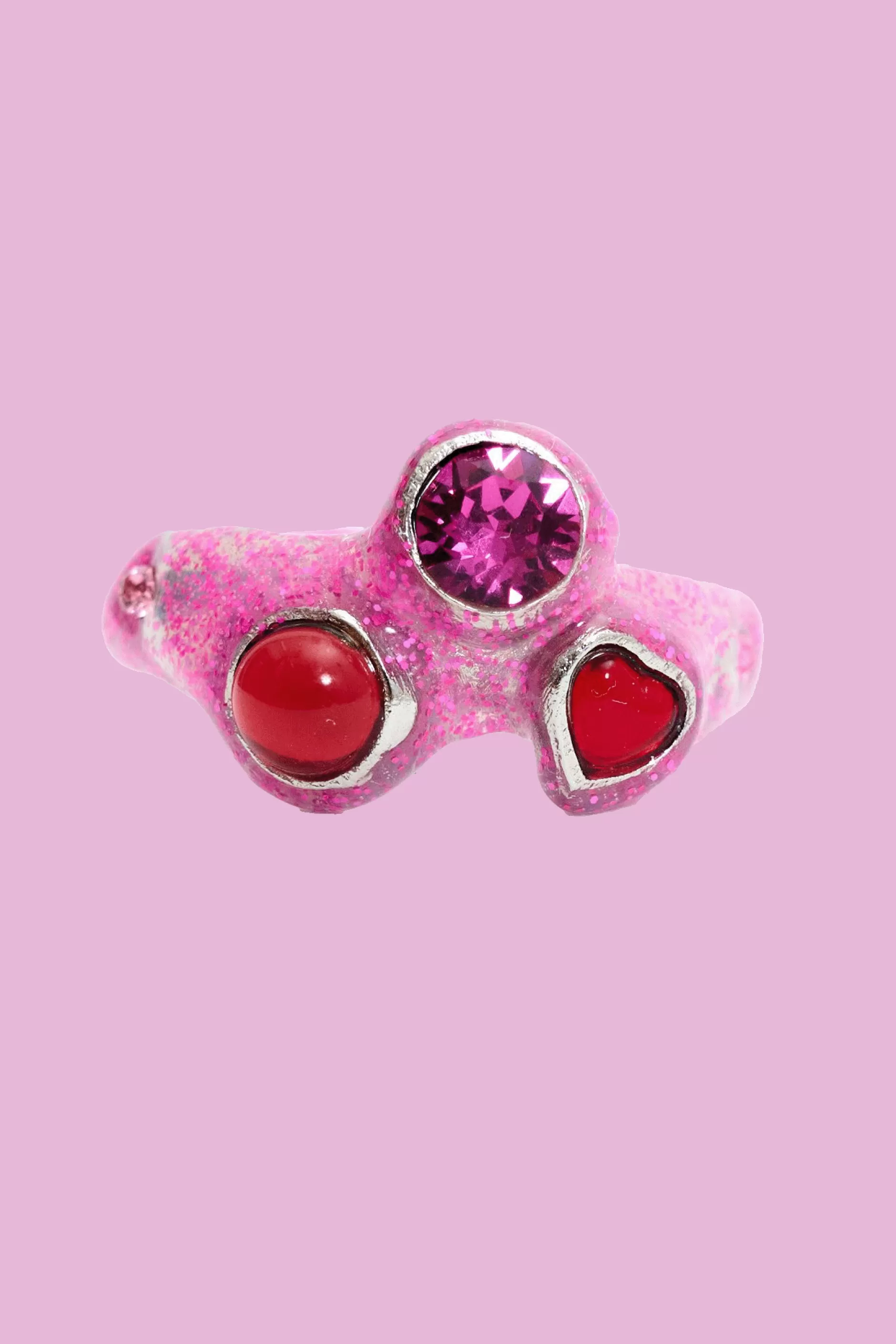 GLITTER PINK FLORENCE RING | Collina Strada Best