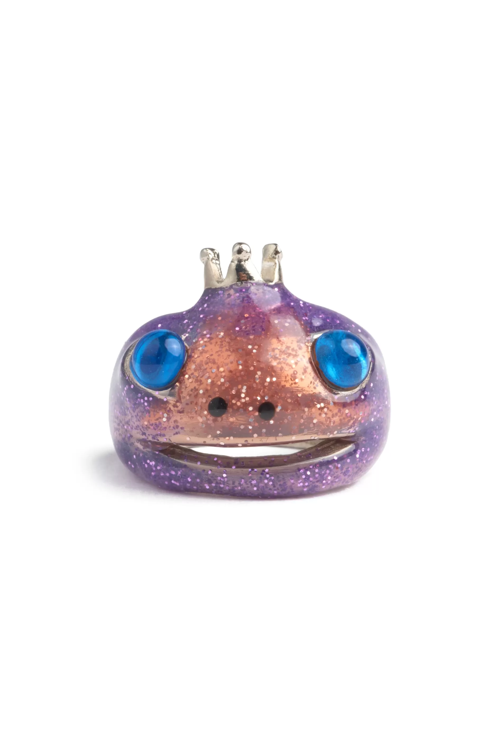 GLITTER PINK LILAC FROG PRINCE RING | Collina Strada Hot