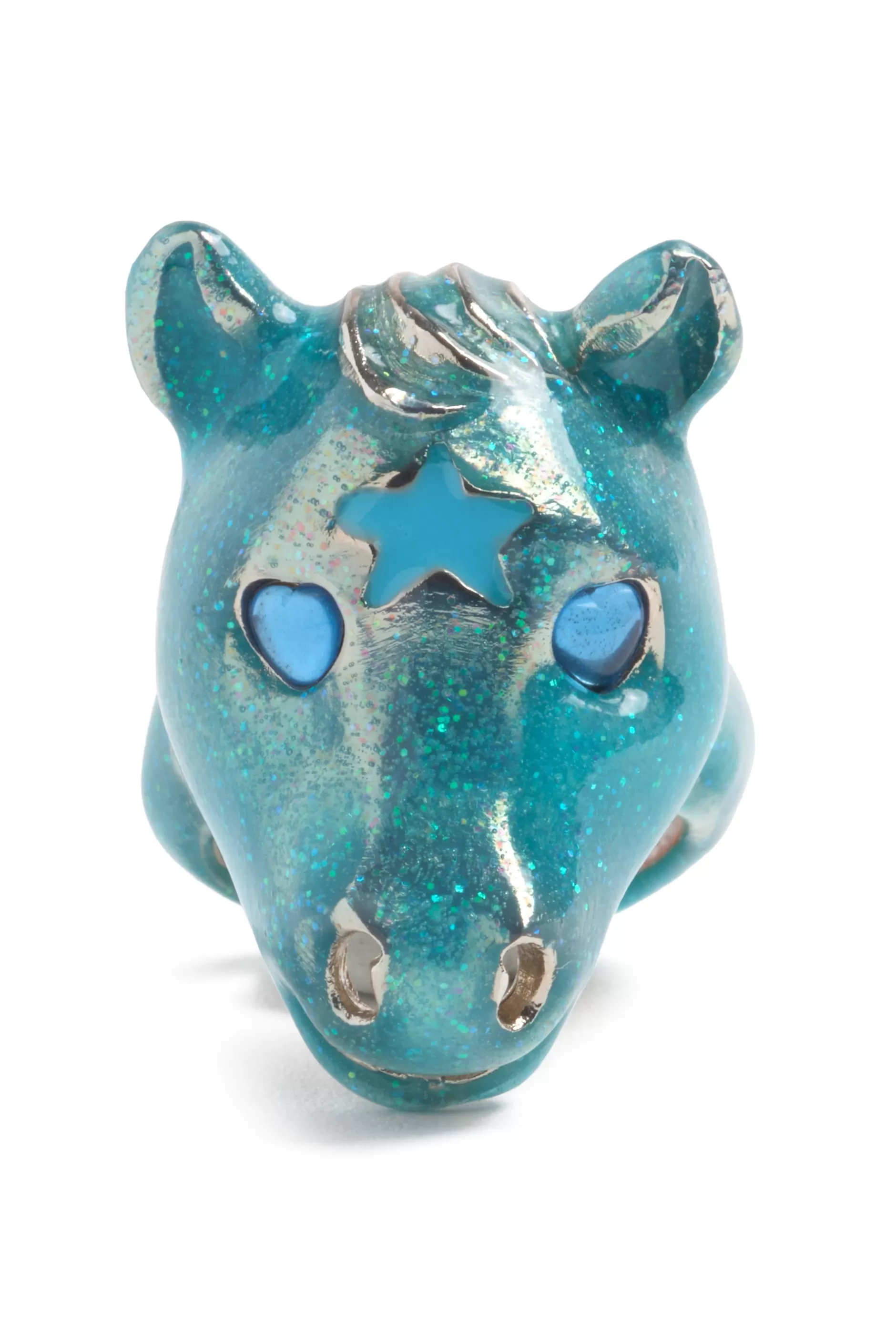 GLITTER SKY BLUE BABY PONY RING | Collina Strada Hot