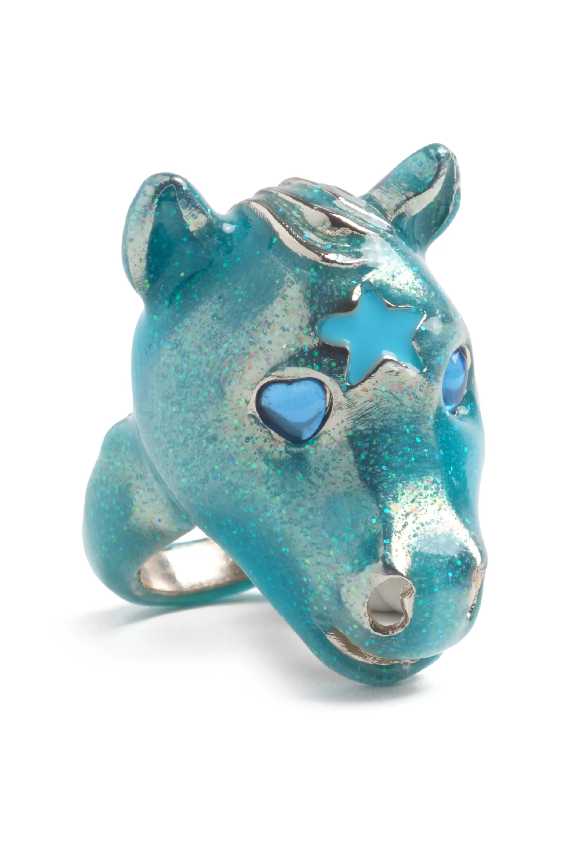 GLITTER SKY BLUE BABY PONY RING | Collina Strada Hot