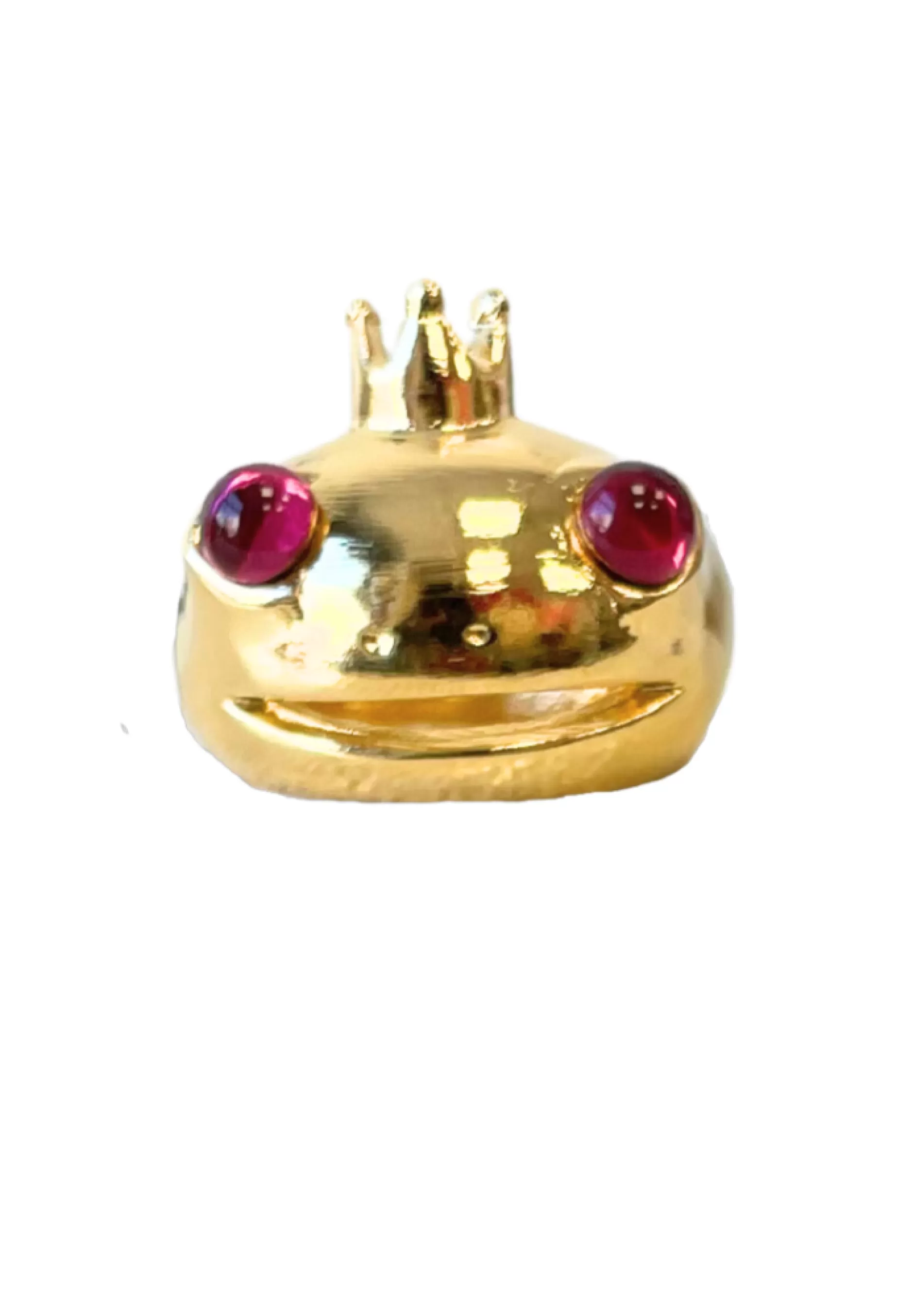 GOLD PINK FROG PRINCE RING | Collina Strada Cheap