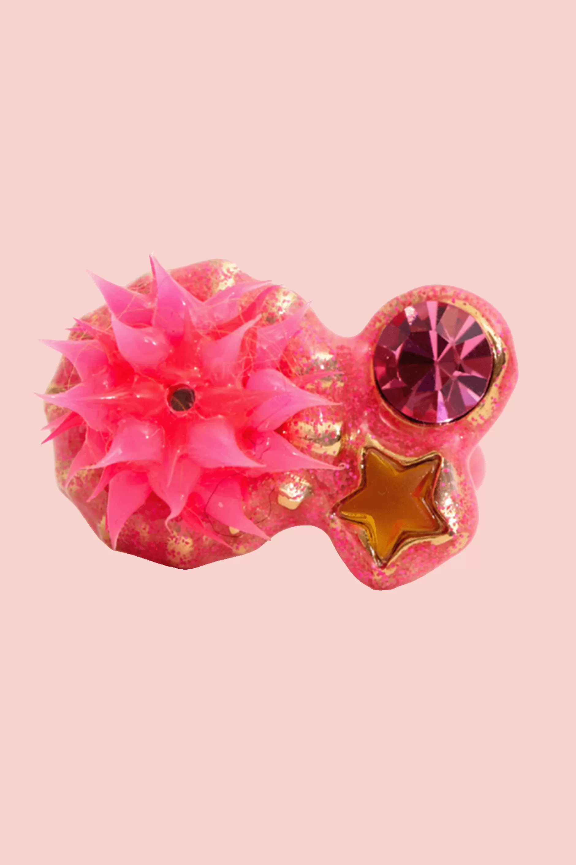 GOLD PINK SPECK CANDY SPIKE RING | Collina Strada Discount