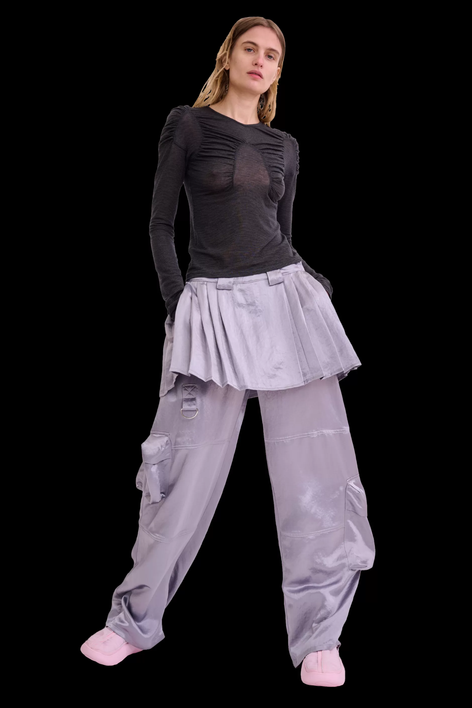 GREY CLOVER SKIRT CARGO PANT | Collina Strada Best