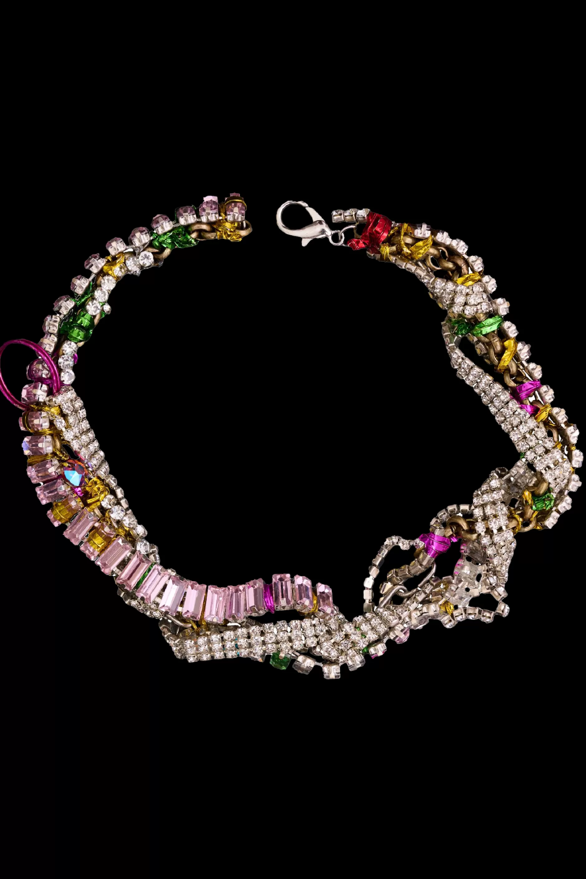 MULTI RHINESTONE JUNK NECKLACE | Collina Strada Store