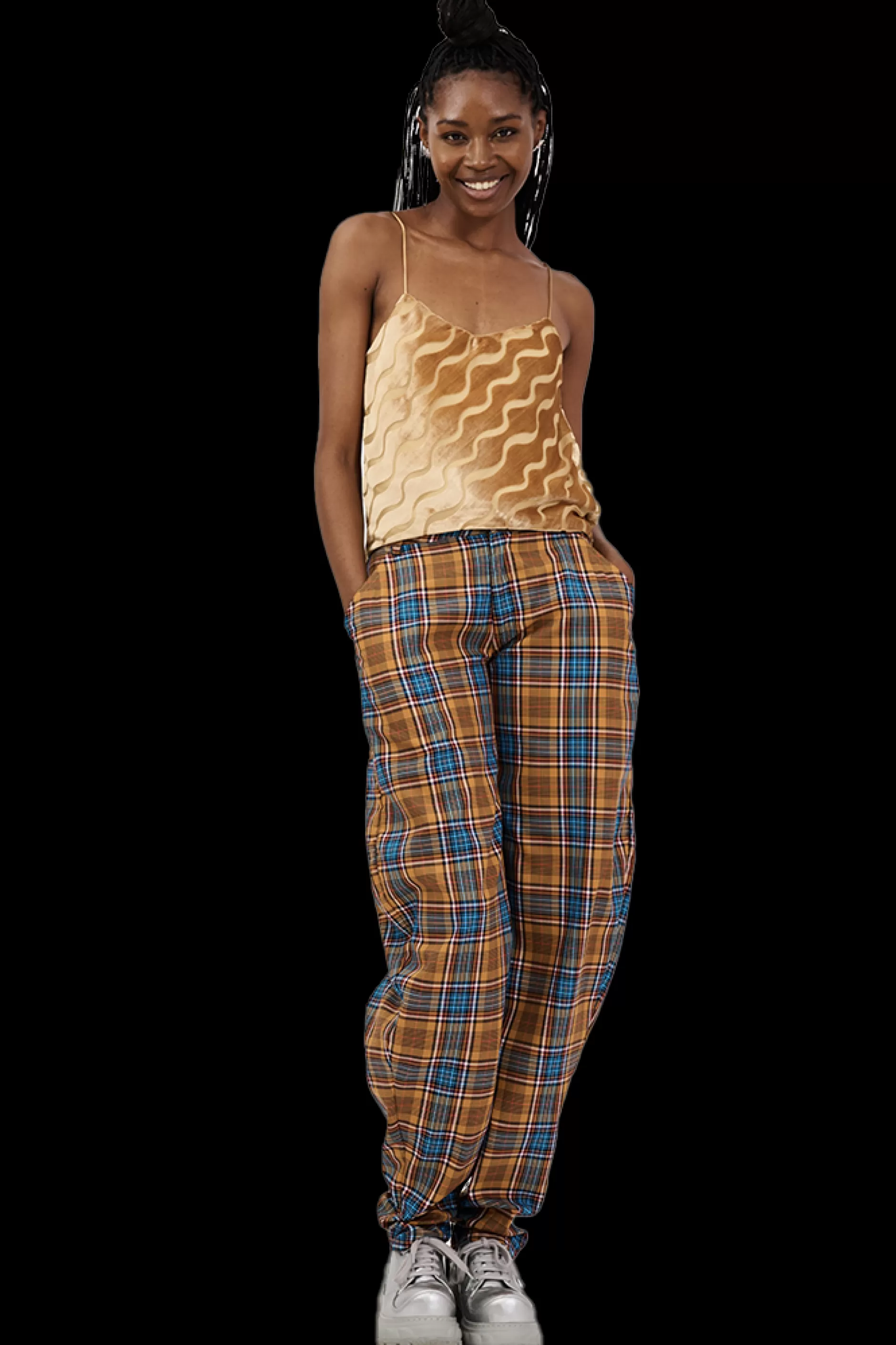 MUSTARD PLAID GRR PANT | Collina Strada New