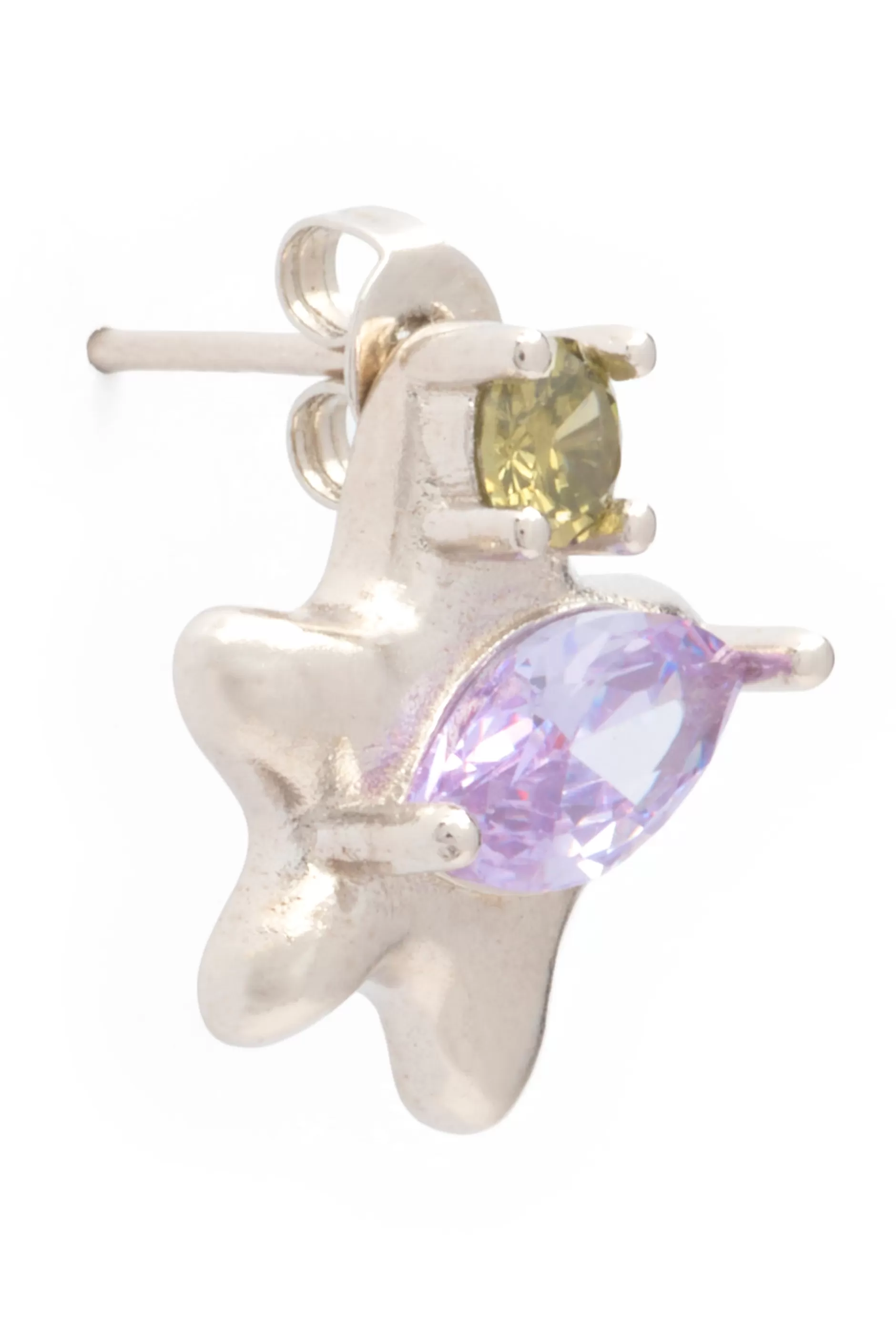 OLIVE AMETHYST STELLA STUDS | Collina Strada Cheap