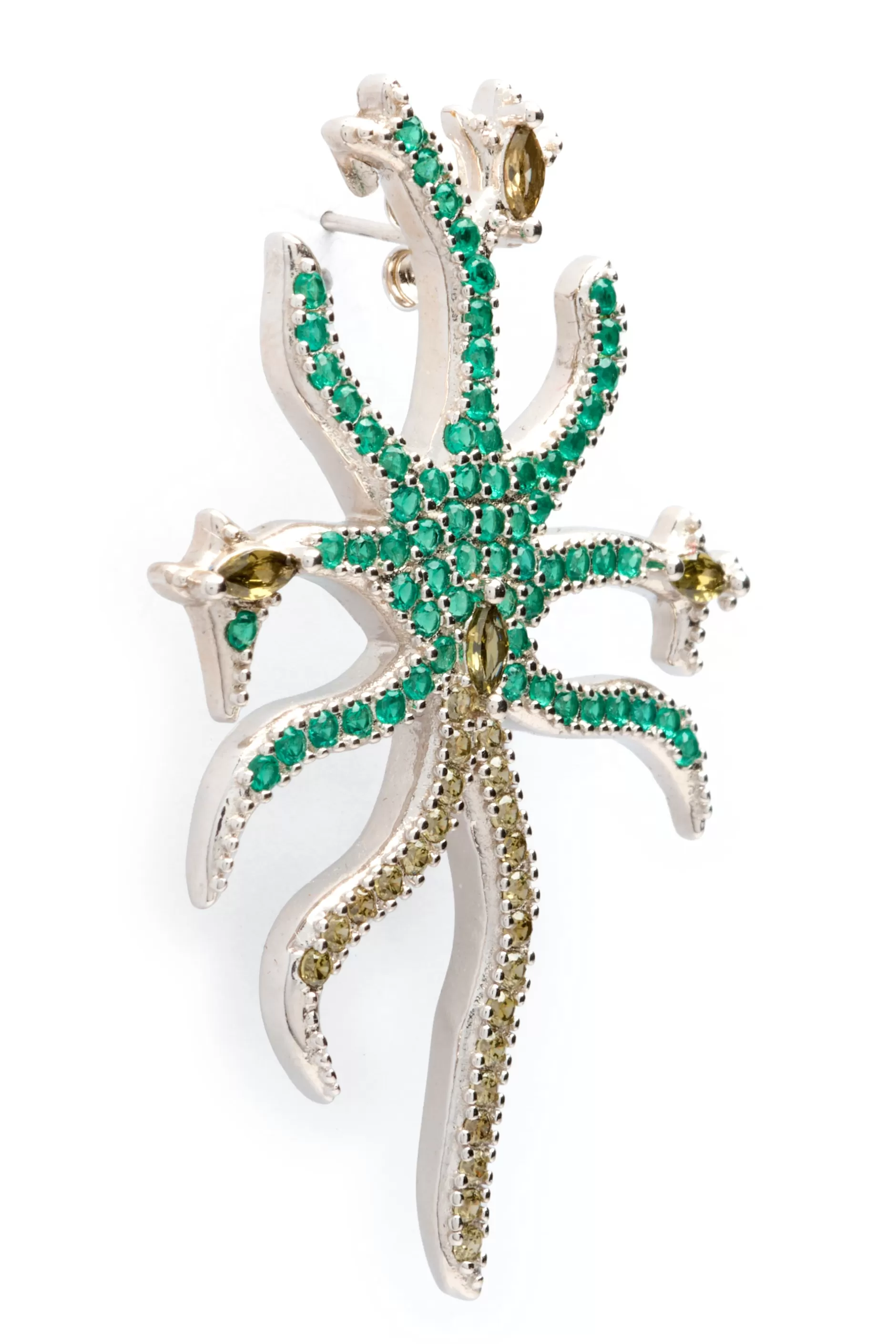 OLIVINE EMERALD ETOILE EARRING | Collina Strada Fashion