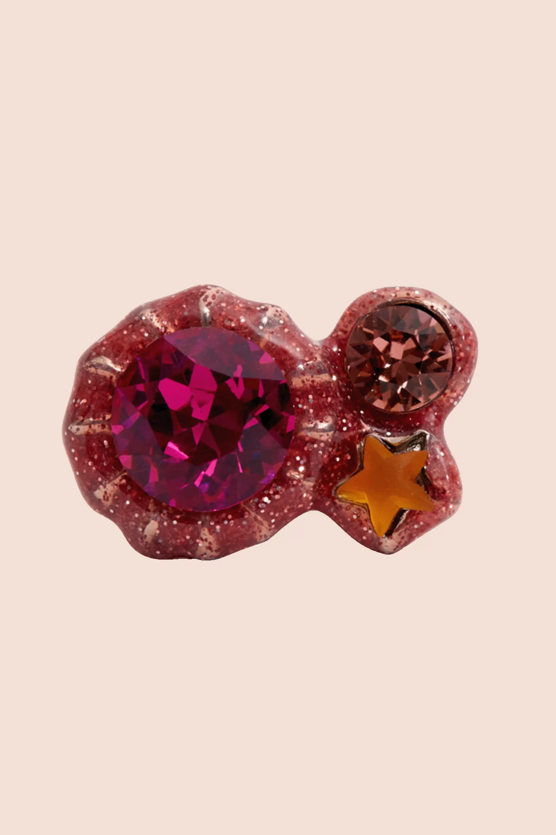 PINK GLITTER CANDY GEM RING | Collina Strada Shop