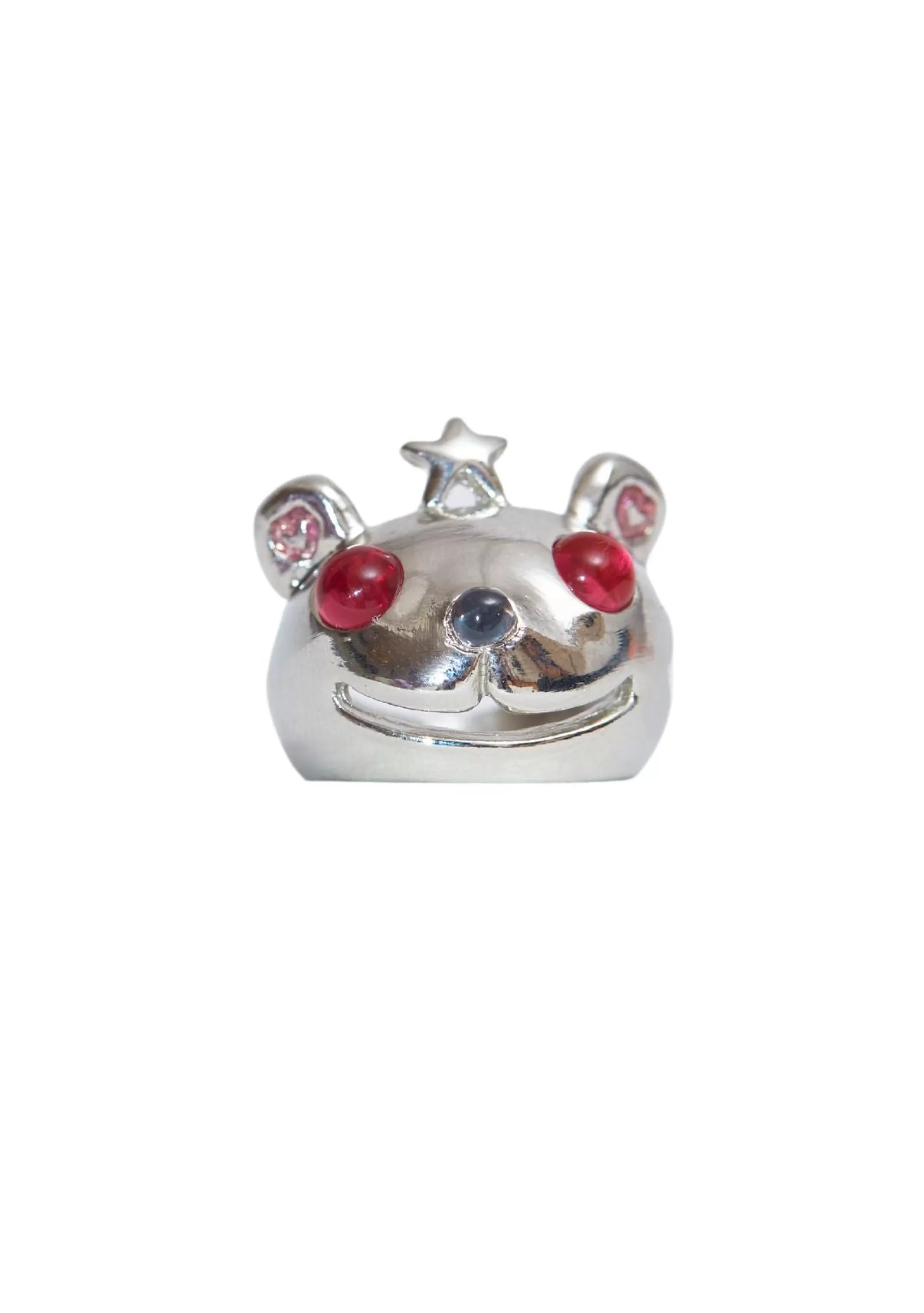 SILVER PINK PRINCESS BEAR RING | Collina Strada Store