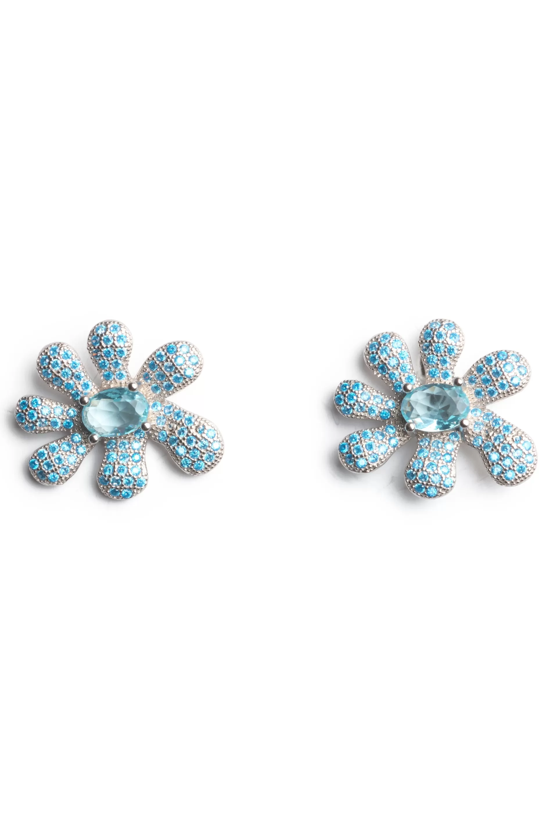 SKY PAVE SQUASHED BLOSSOM EARRING | Collina Strada Shop