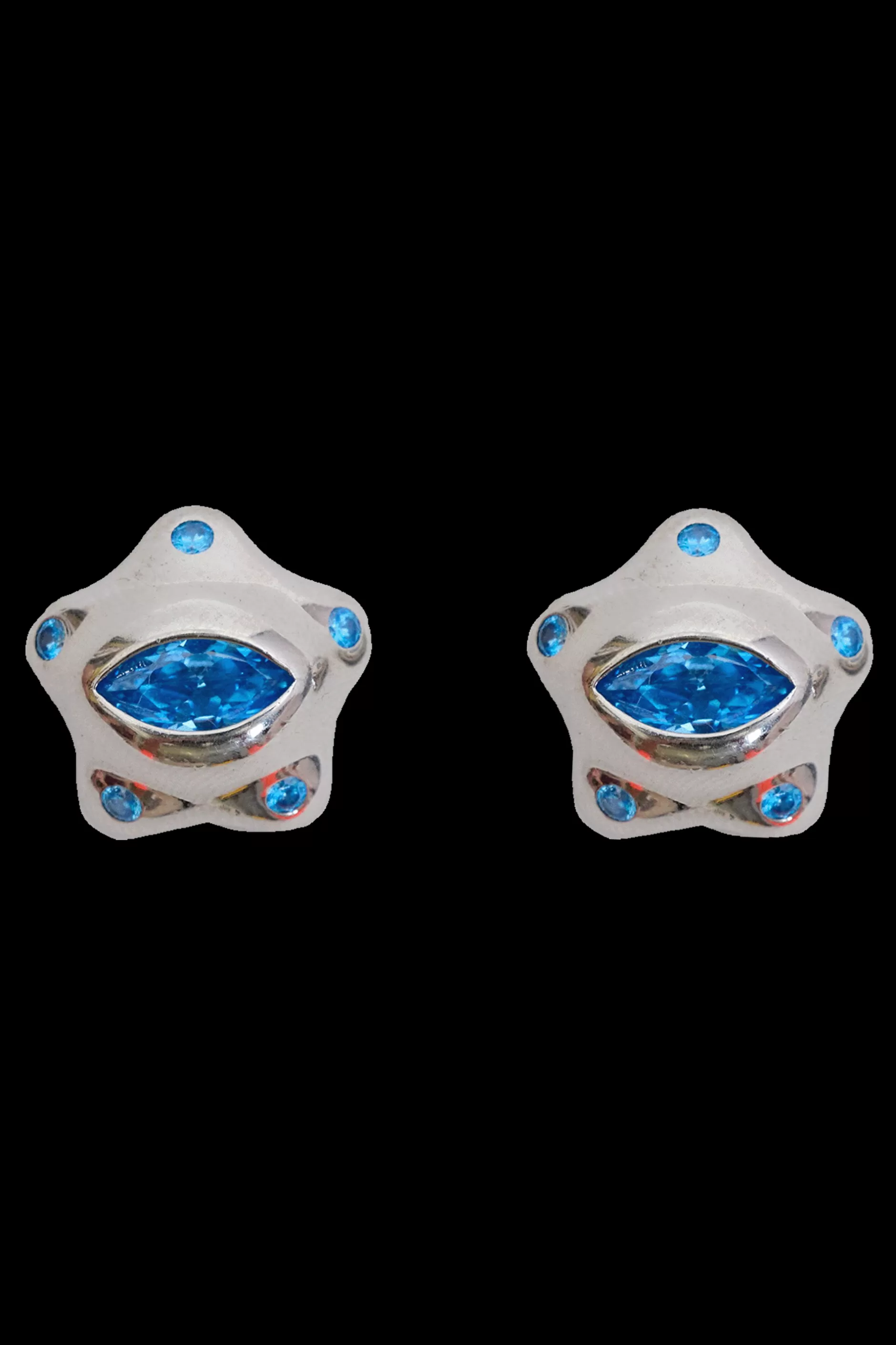 SOFT BLUE STARLET EARRINGS | Collina Strada Store