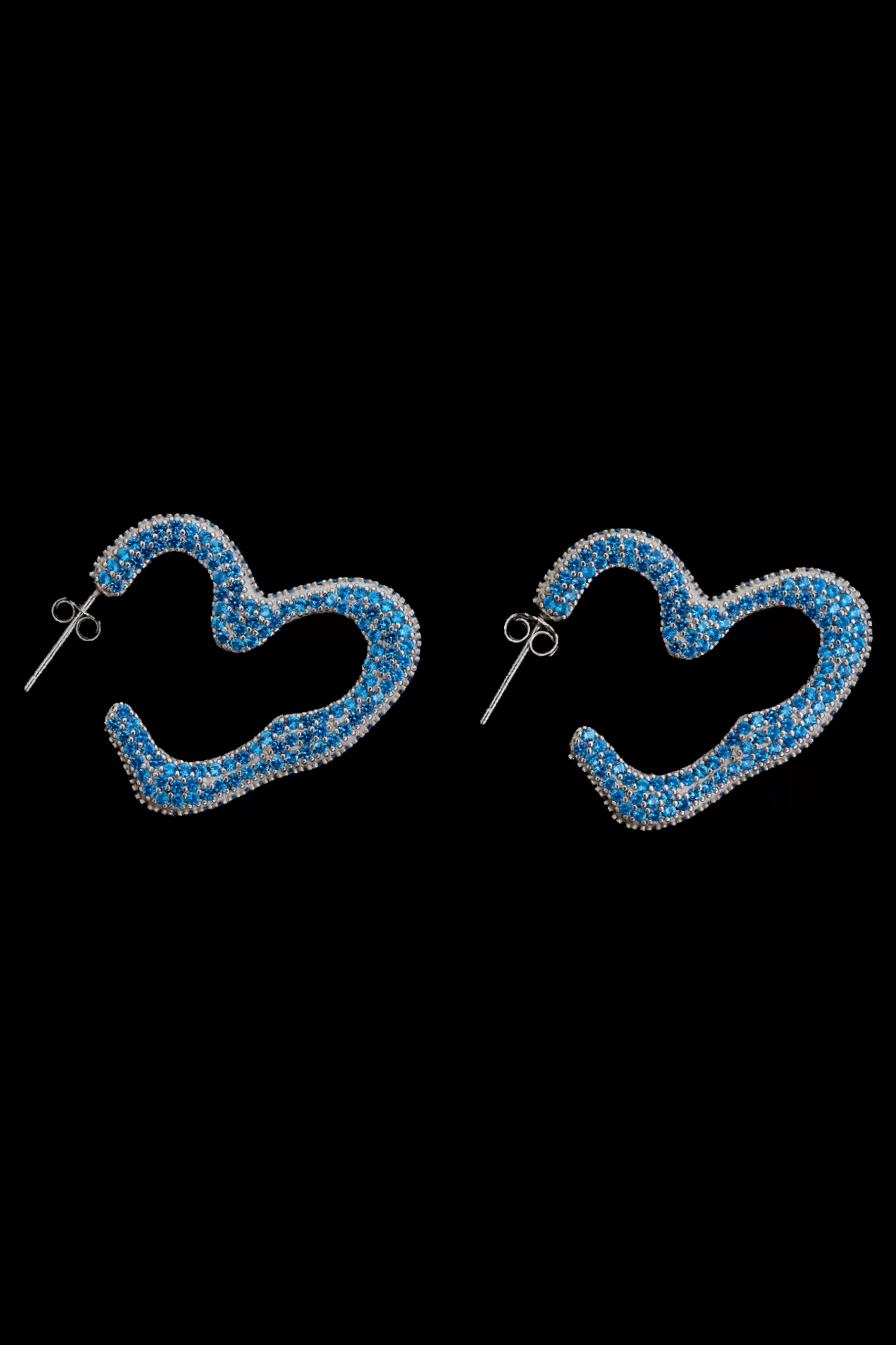 SOFT BLUE SUPER HEART HOOP | Collina Strada Best Sale