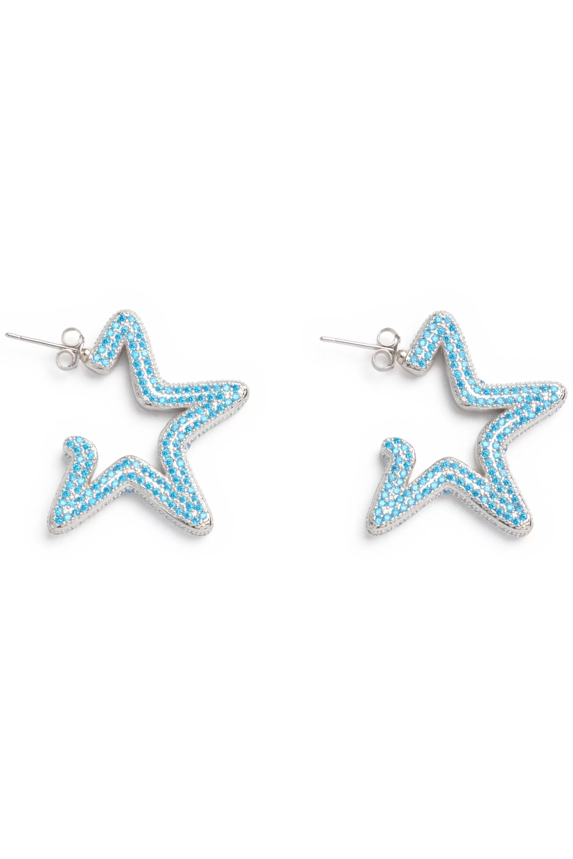 SOFT BLUE SUPER STAR HOOPS | Collina Strada Discount