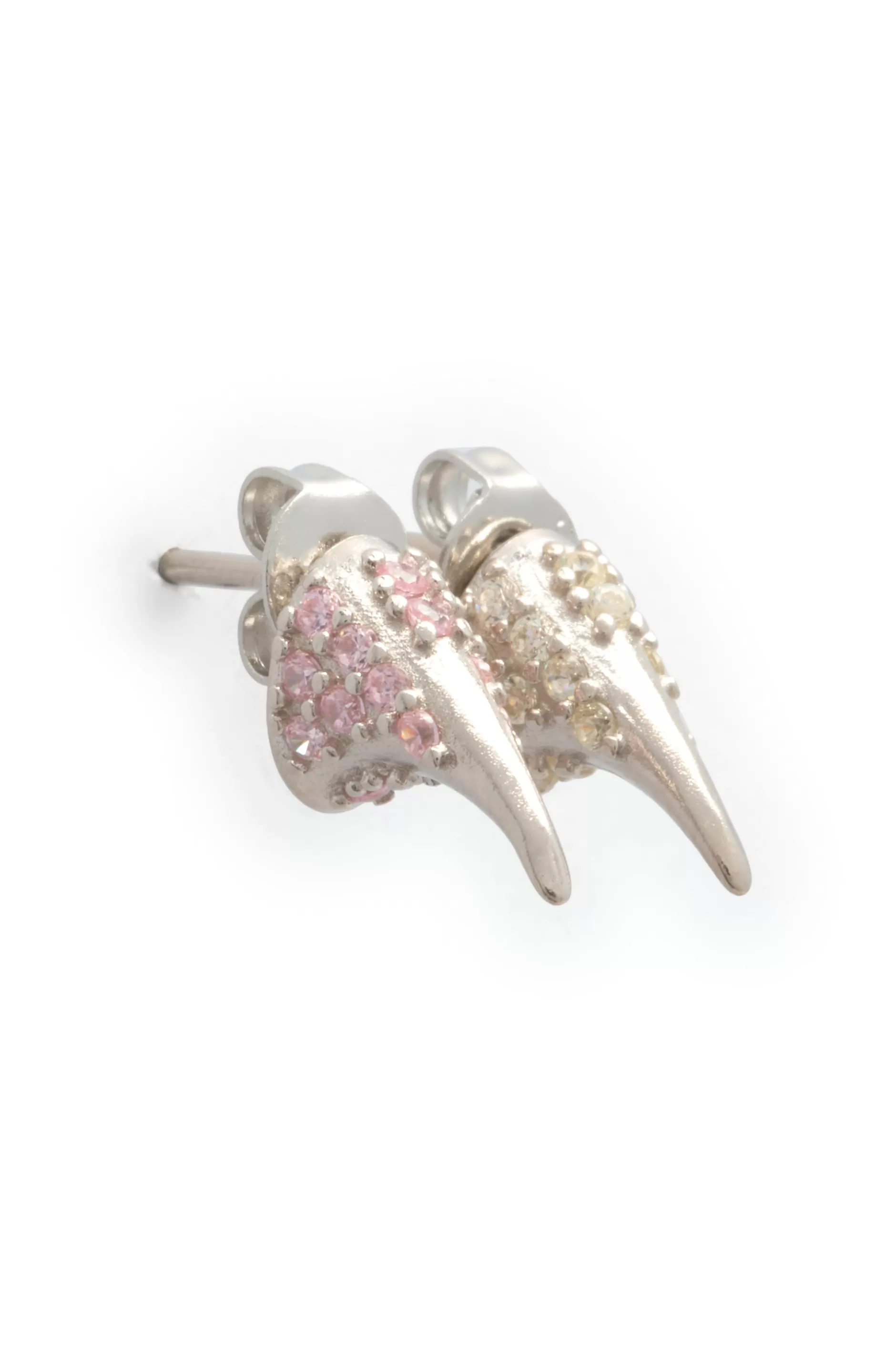 SOFT PINK CLEAR RHINESTONE HORN STUDS | Collina Strada Sale