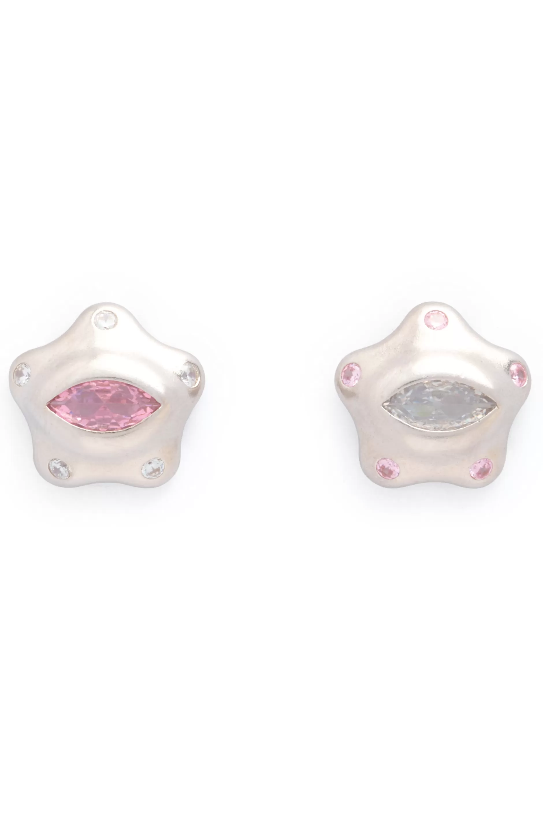 SOFT PINK CLEAR STARLET EARRINGS | Collina Strada Cheap