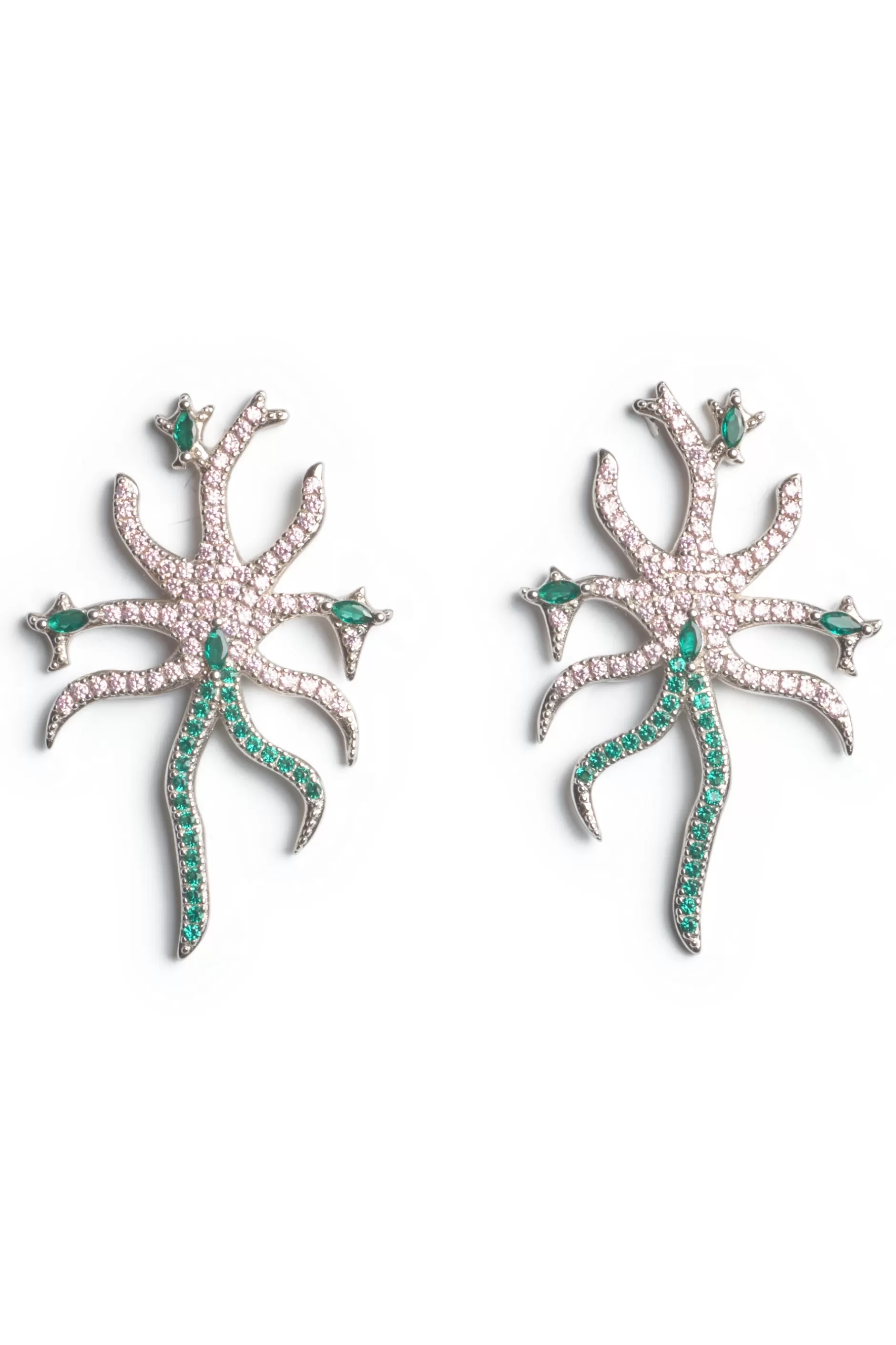 SOFT PINK EMERALD ETOILE EARRINGS | Collina Strada Cheap