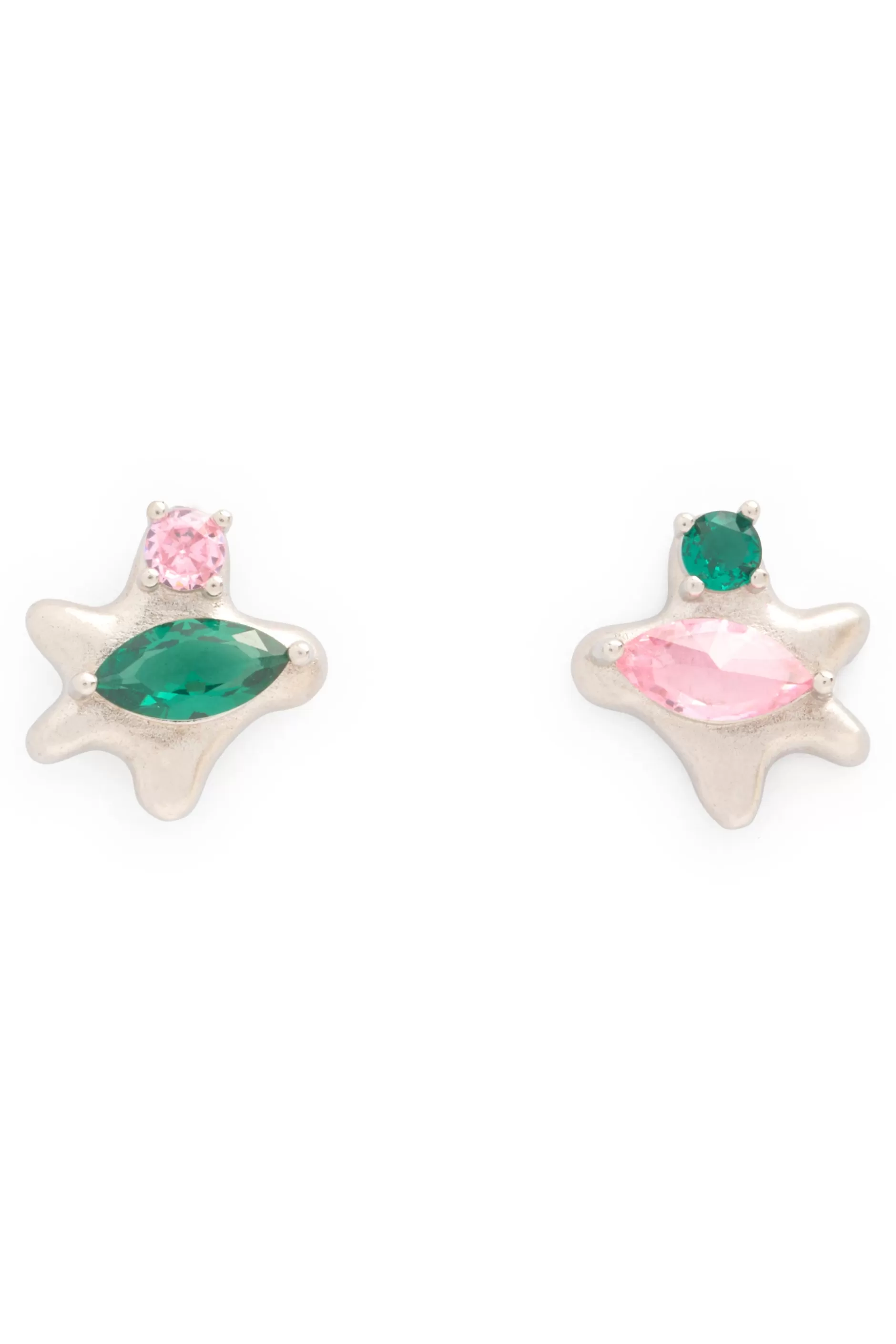 SOFT PINK EMERALD STELLA STUDS | Collina Strada Cheap