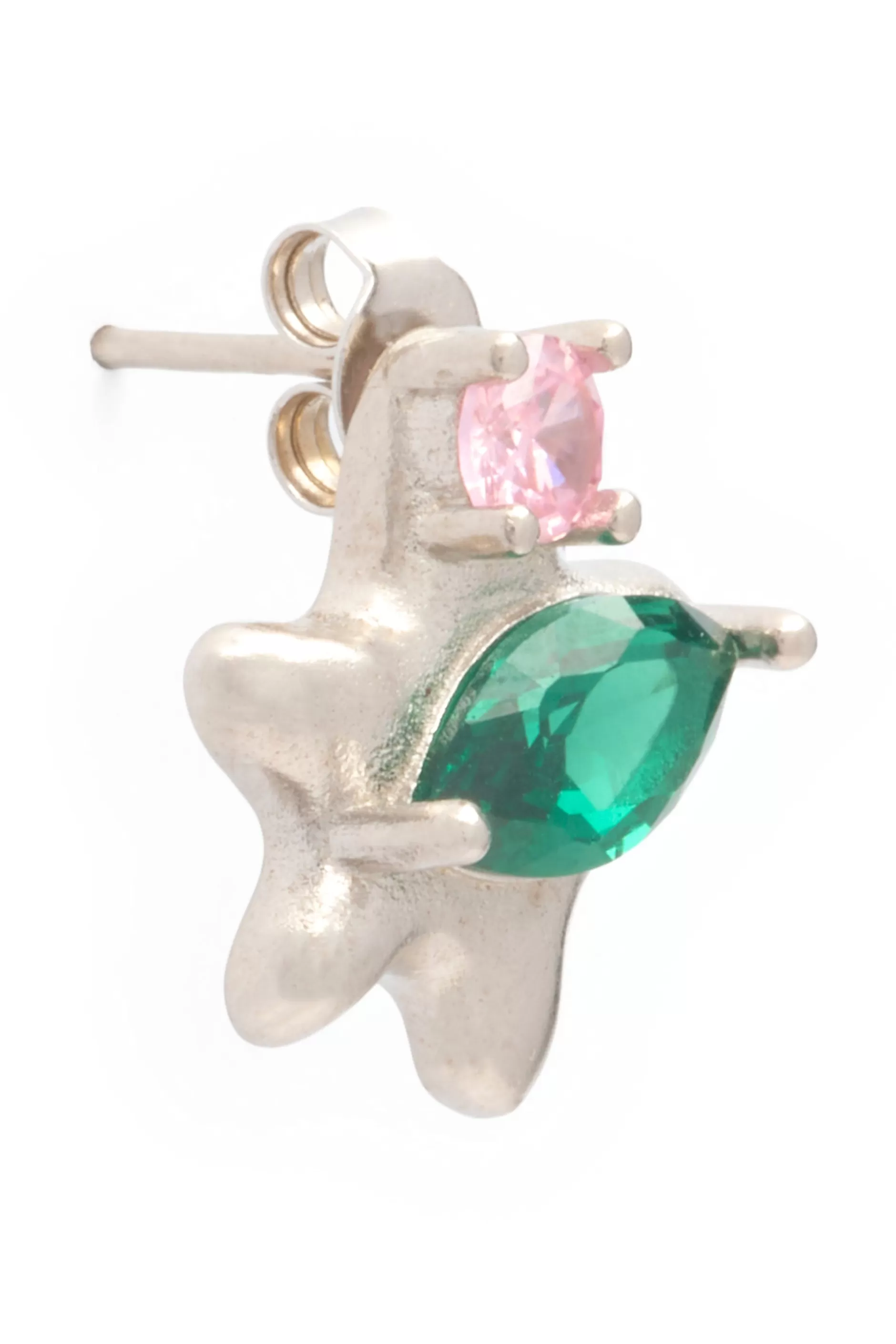 SOFT PINK EMERALD STELLA STUDS | Collina Strada Cheap