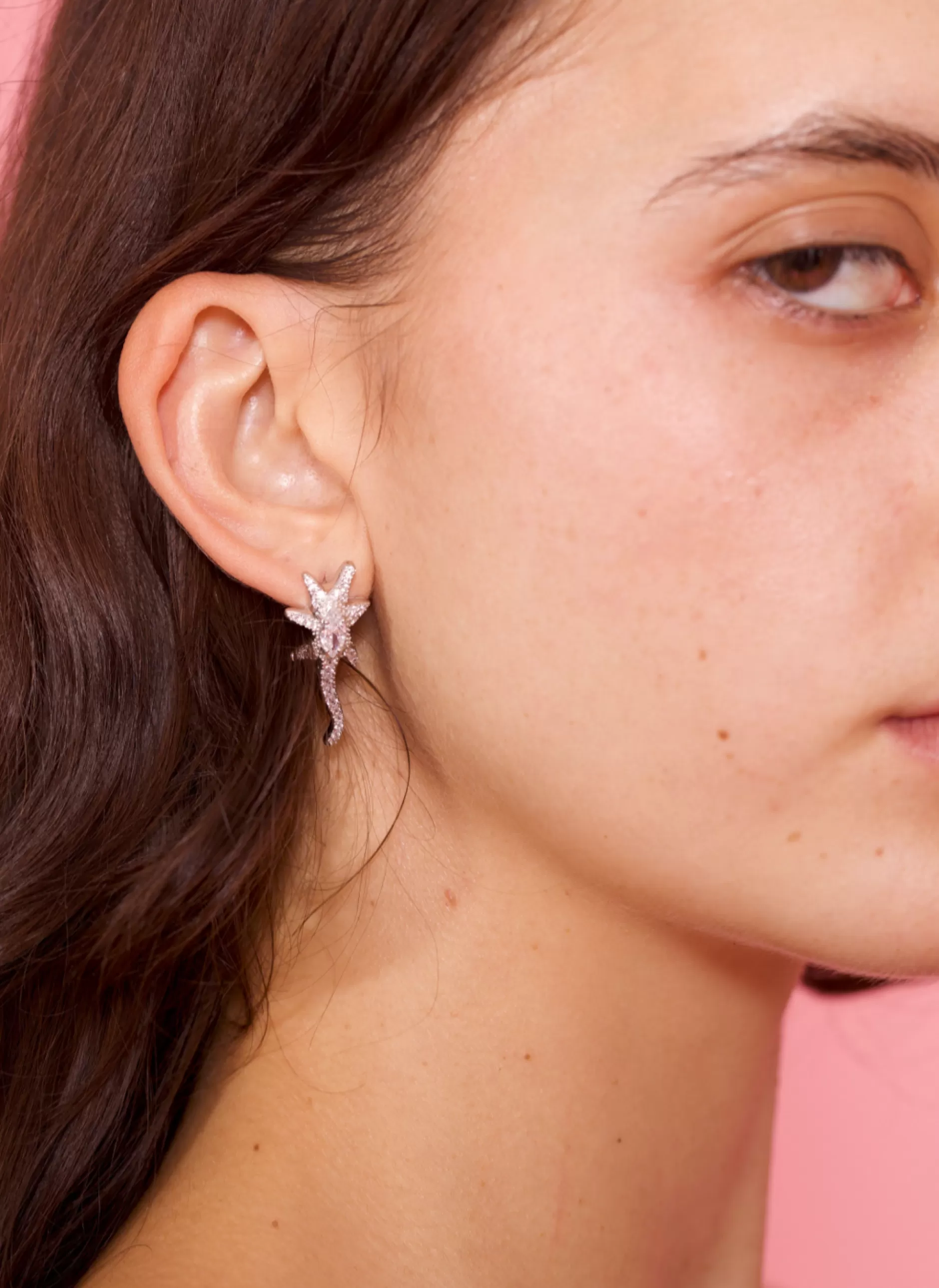 SOFT PINK STAR TRAIL EARRINGS | Collina Strada Flash Sale