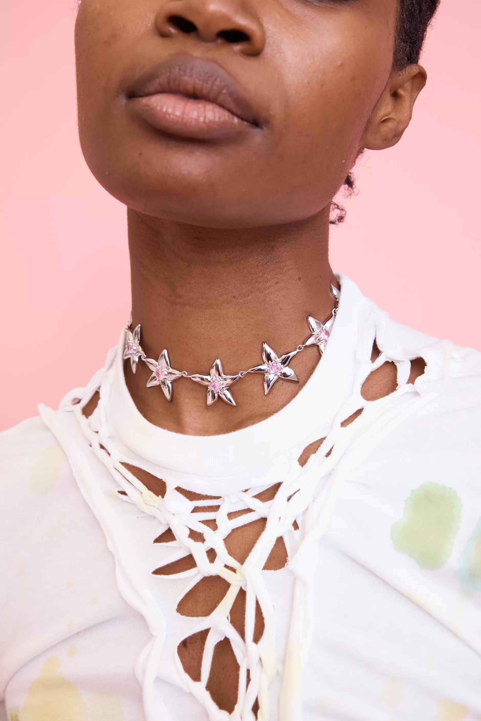 SOFT PINK SUPER STARLINK NECKLACE | Collina Strada Clearance