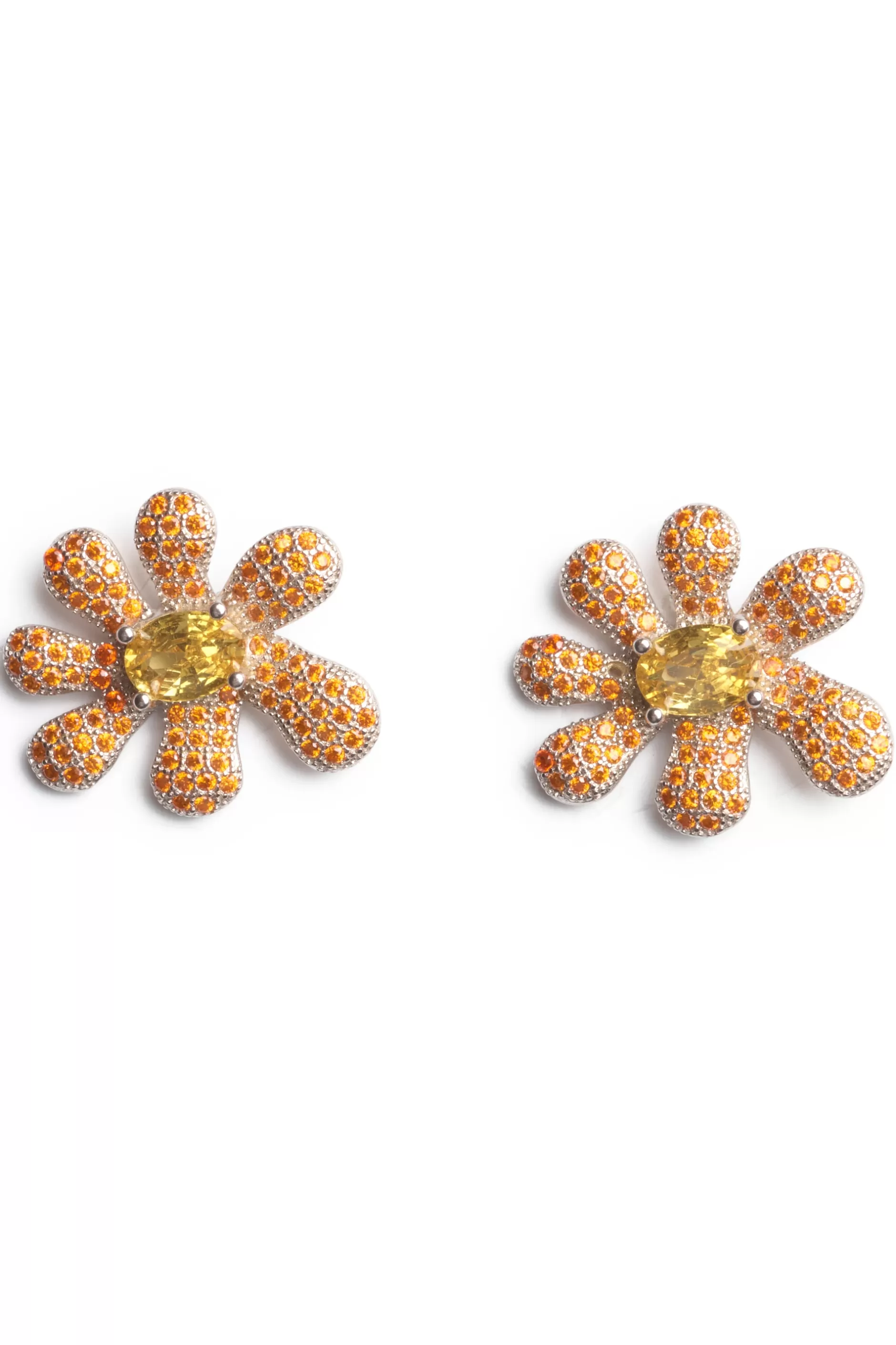 TOPAZ PAVE SQUASHED BLOSSOM EARRING | Collina Strada Flash Sale