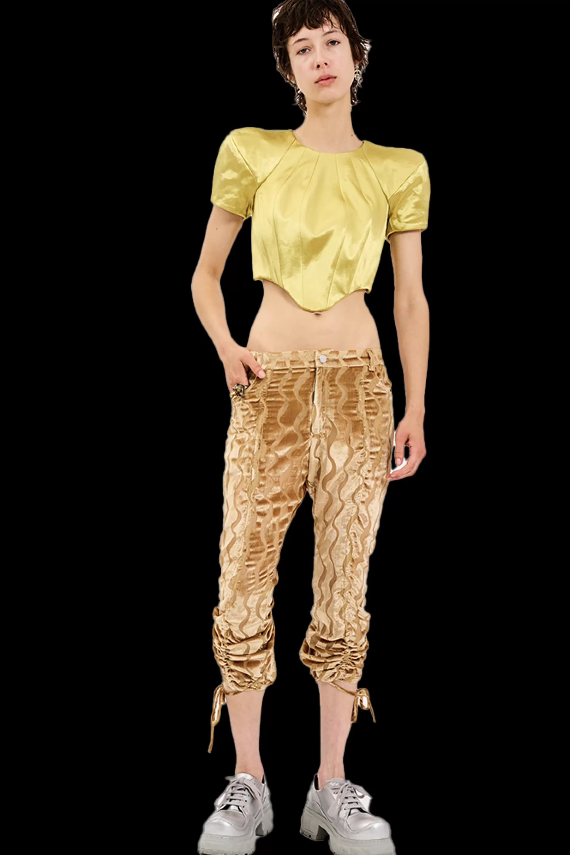 WAVY GOLD MALDIVES PANTS | Collina Strada Fashion