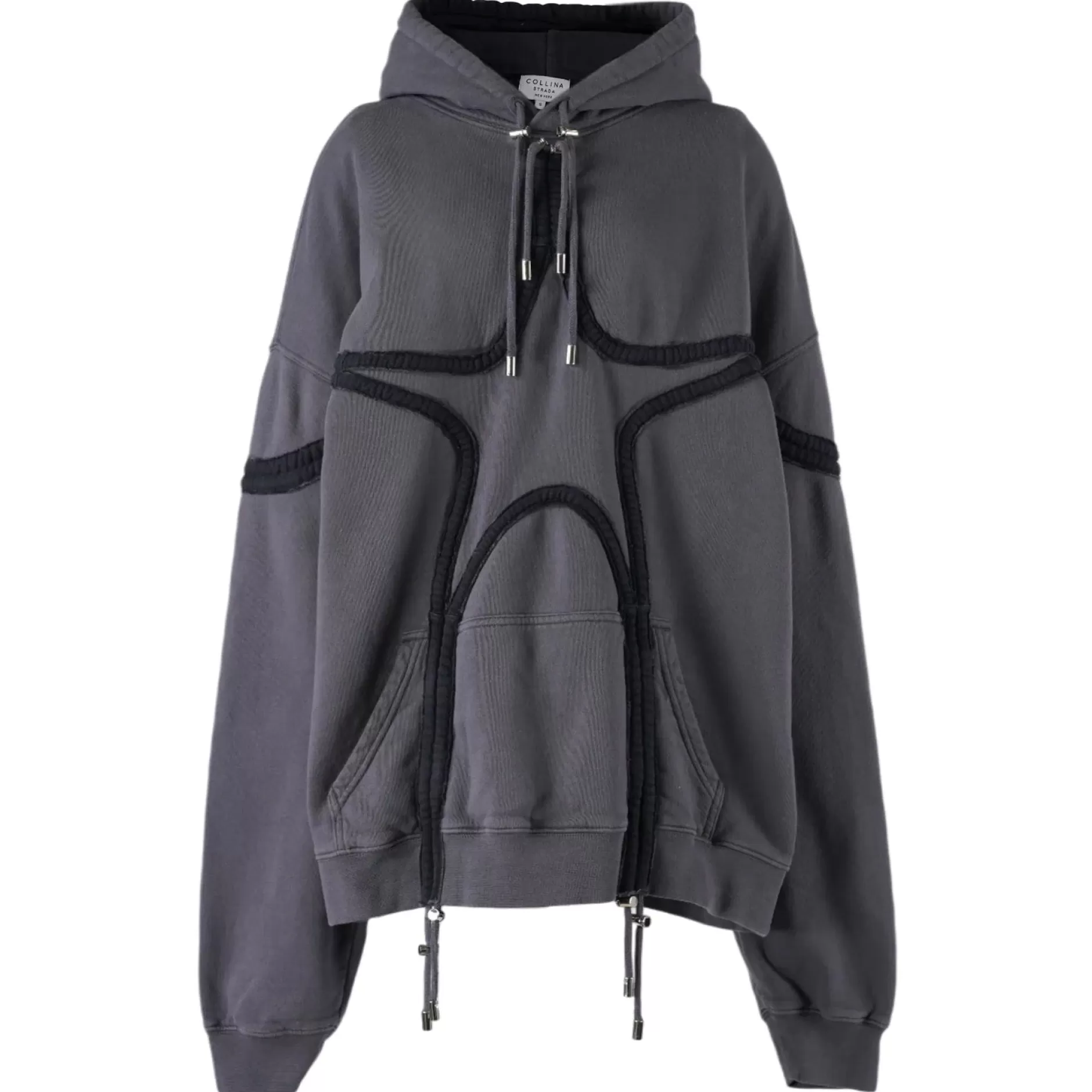 WORN BLACK STAR HOODIE | Collina Strada Best